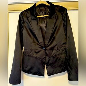BCBG Mazaria Black Satin like blazer